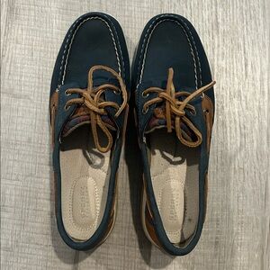 Sperry Women’s Top-Sider Bluefish Tie Stripe Navy, Sz 7
